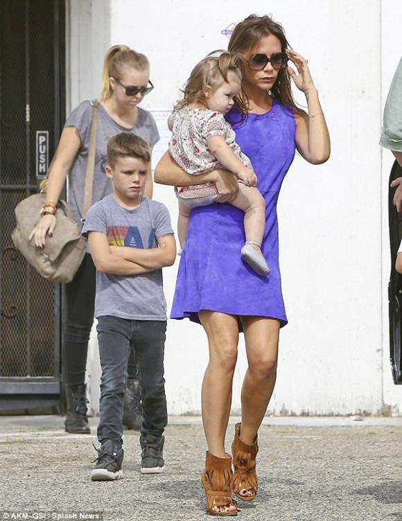 david beckham,romeo beckham,victoria beckham
