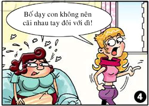 bố,mẹ kế,chuyện tranh,con,bí mật,cười,con gái