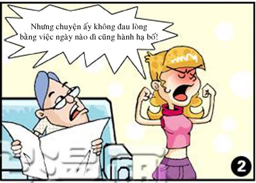 bố,mẹ kế,chuyện tranh,con,bí mật,cười,con gái