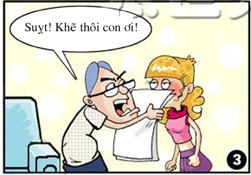 bố,mẹ kế,chuyện tranh,con,bí mật,cười,con gái