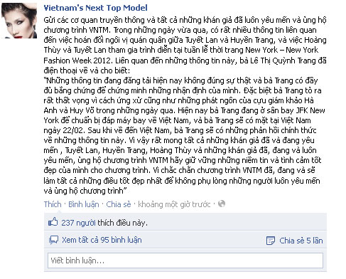 Đỗ Mạnh Cường,Hà Anh,người mẫu,khẩu chiến,Vietnam’s Next Top Model,scandal