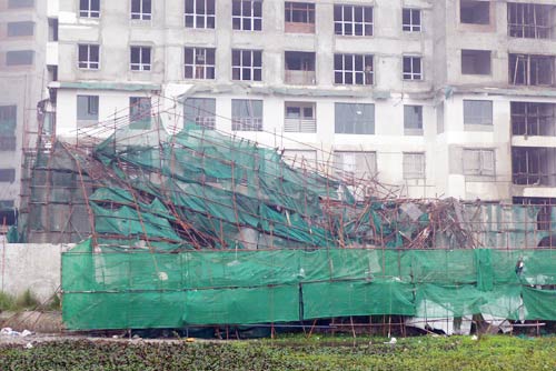 Vụ sập dàn giáo Hà Nội,tai nạn xây dựng công trình
