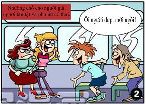 truyện tranh,truyện cười,hài hước,tranh vui,xe buýt