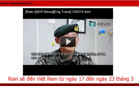 Bi Rain,Sao hàn,Bi rain tới việt nam