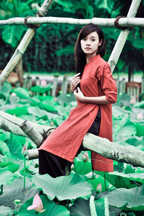 Hot girl,midu,áo dài