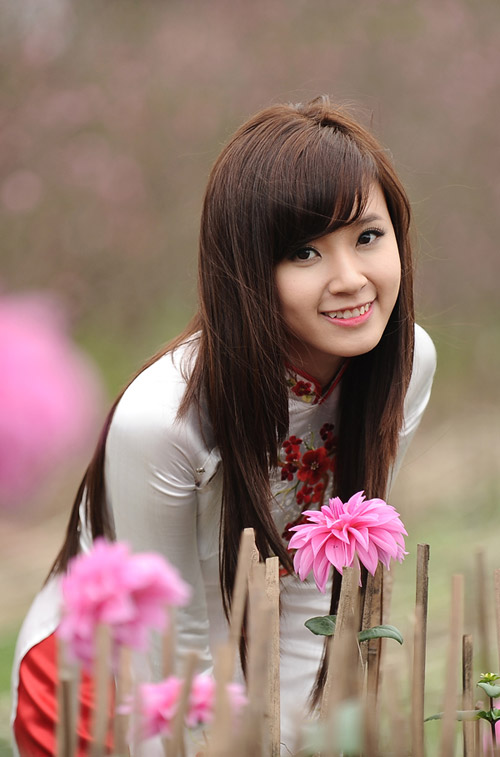 Hot girl,midu,áo dài