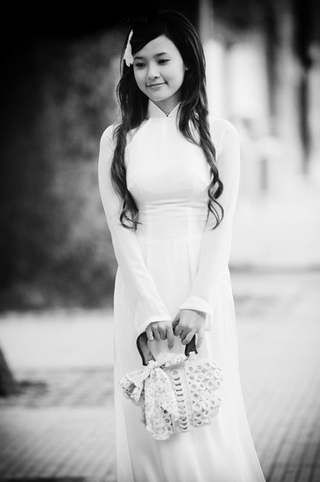 Hot girl,midu,áo dài