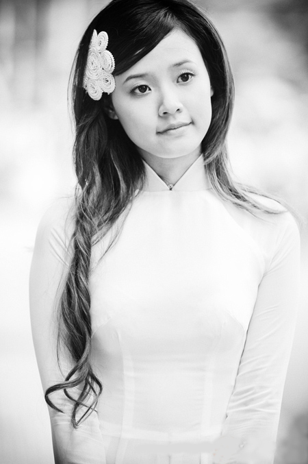 Hot girl,midu,áo dài