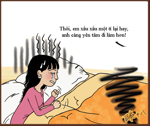 truyện tranh,truyện cười,hài hước,tranh vui,vợ,chồng