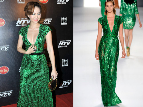 Đinh Ngọc Diệp,diễn viên,váy nhái,Victoria Beckham,thời trang