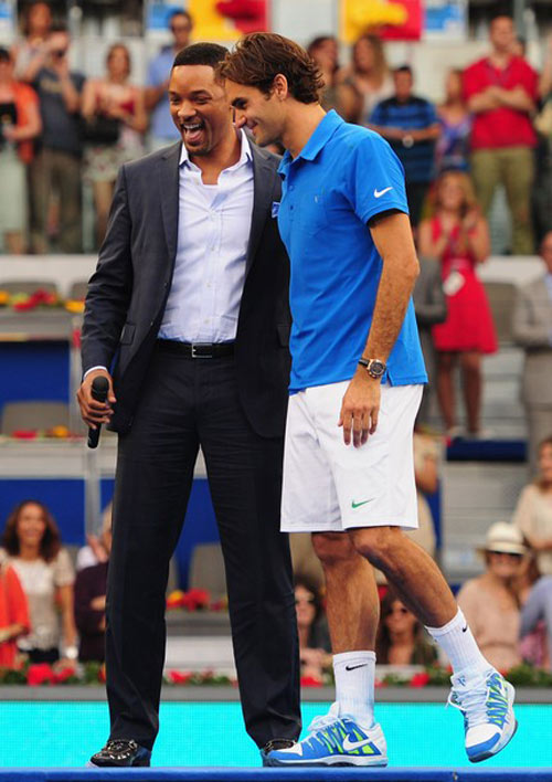 Federer,tay vợt,quần vợt,tennis,Will Smith,ngôi sao,ca sĩ,diễn viên,điện ảnh,Hollywood