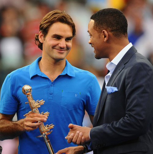 Federer,tay vợt,quần vợt,tennis,Will Smith,ngôi sao,ca sĩ,diễn viên,điện ảnh,Hollywood