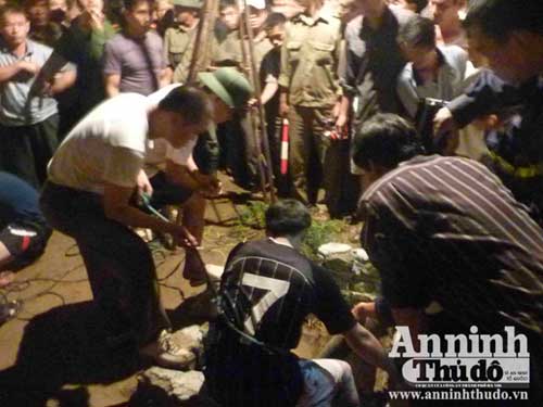 hố công trình,hố ga,ngã xuống hố ga,tai nạn