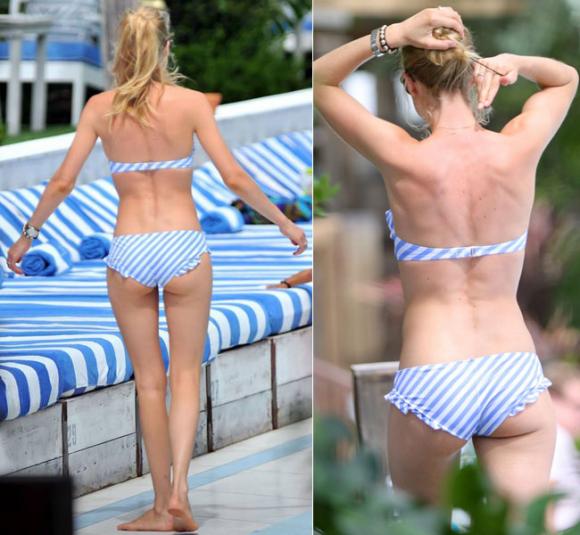 sao khoe vòng ba,sao khoe vòng ba với bikini,sao mặc bikini