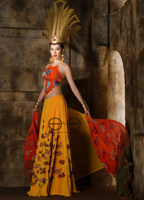 Hoa hậu,hoa hậu thế giới,trang phục dân tộc,hoàng my,trúc diễm
