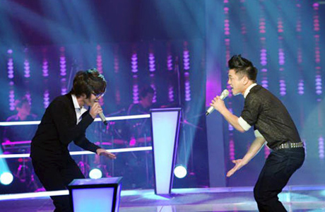 The Voice,Giọng hát Việt,Hà Hồ,Thu Minh,Đàm Vĩnh Hưng,Trần Lập,vòng Đối đầu