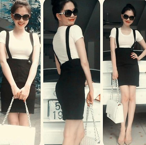 ngọc trinh sang trọng với đầm,ngọc trinh giản dị đời thường,thời trang ngọc trinh