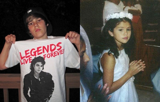 justin bieber,selena gomez,thời thơ ấu của sao,ảnh quá khứ của sao