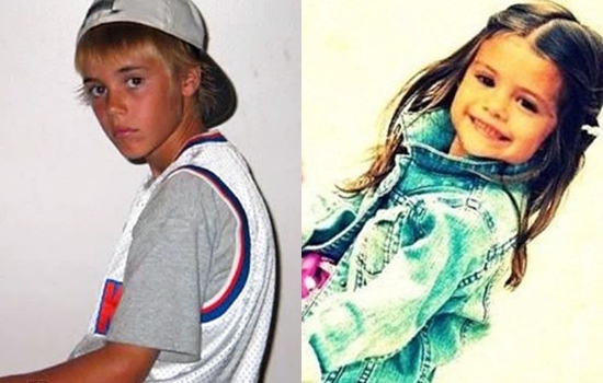 justin bieber,selena gomez,thời thơ ấu của sao,ảnh quá khứ của sao