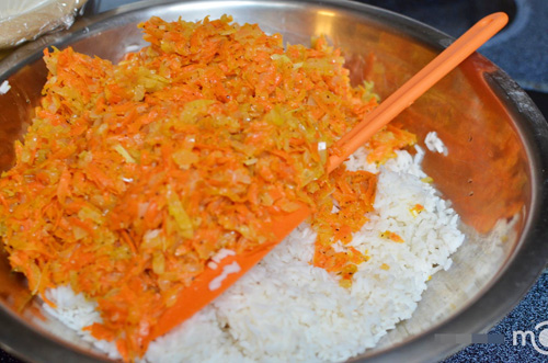 bắp cải,cuộn cơm,món ngon