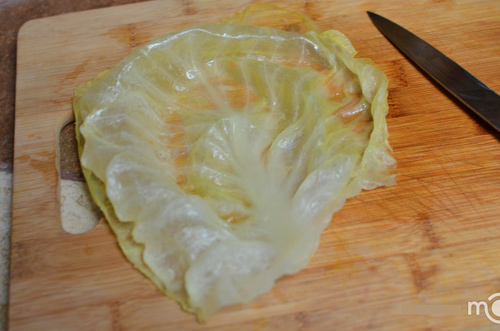 bắp cải,cuộn cơm,món ngon
