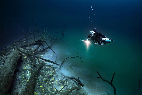 Du lịch Mexico,bán đảo Yucatan,Sông ngầm Cenote Angelita
