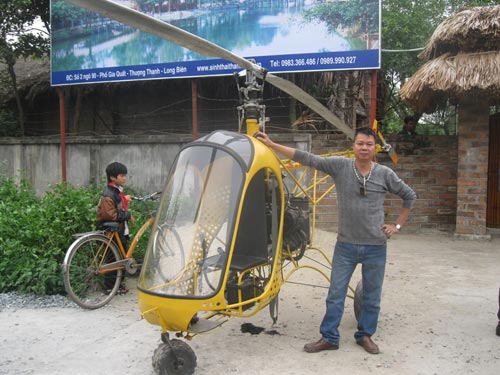 thợ sửa chữa xe máy,thợ sửa xe máy chế tạo máy bay,máy bay