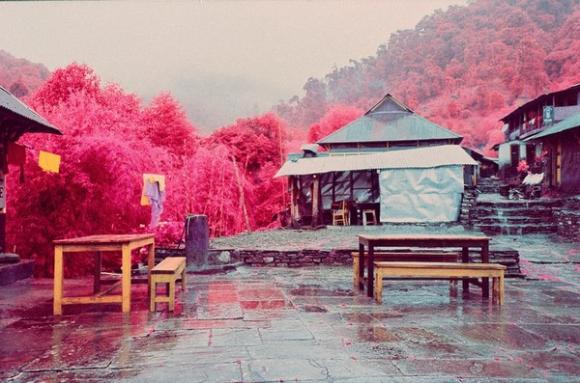 COOL PLACE, VÙNG NÚI,  NEPAL,  DÃY NÚI HIMALAYA,  CẢNH TƯỢNG,  MÀU ĐỎ,cảnh đẹp
