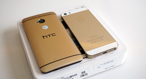 iPhone 5S Gold,HTC One vàng,Smartphone Cao cấp