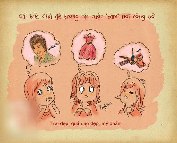 công sở,gái già,gái trẻ,khác giữa gái già và gái trẻ