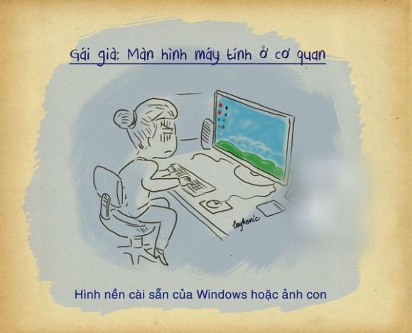công sở,gái già,gái trẻ,khác giữa gái già và gái trẻ