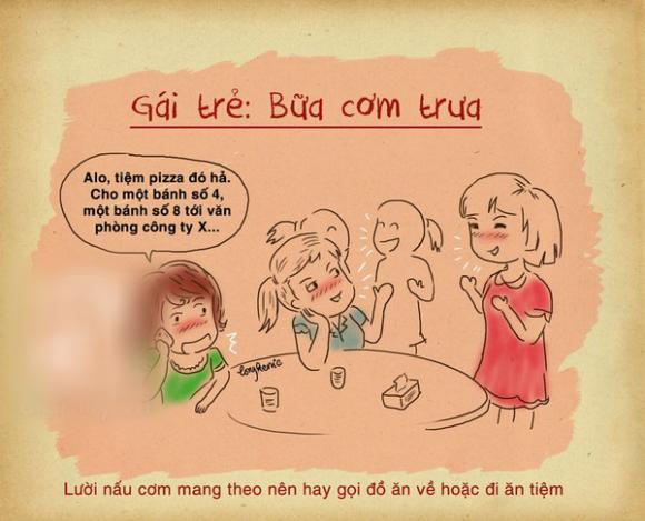 công sở,gái già,gái trẻ,khác giữa gái già và gái trẻ