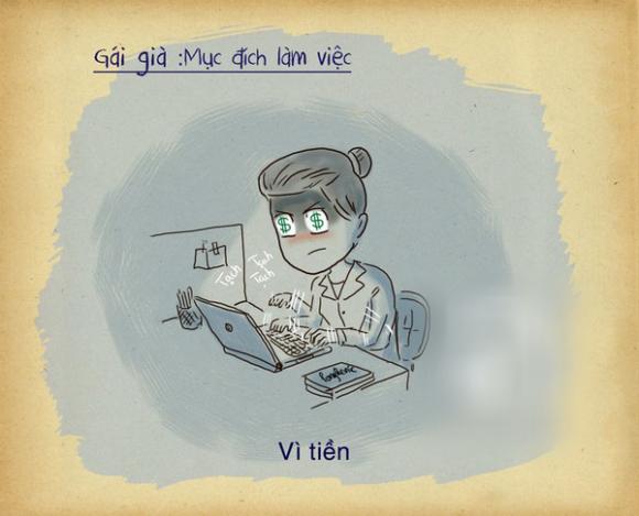 công sở,gái già,gái trẻ,khác giữa gái già và gái trẻ