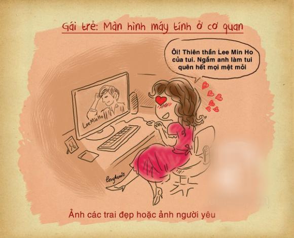 công sở,gái già,gái trẻ,khác giữa gái già và gái trẻ