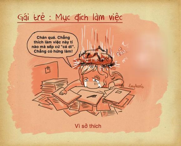 công sở,gái già,gái trẻ,khác giữa gái già và gái trẻ
