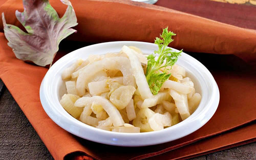 Món ăn ngon,củ thì là om rượu giấm
