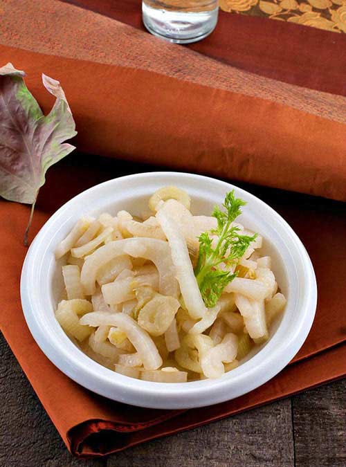 Món ăn ngon,củ thì là om rượu giấm