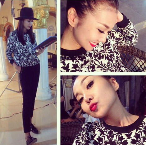Thời trang sao việt,Thanh Hằng,Style Thanh Hằng,Giày oxford