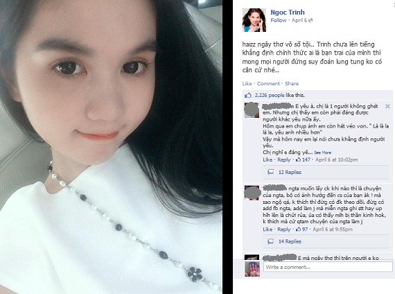 Ngọc Trinh 2013,nữ hoàng nội y,người mẫu Ngọc Trinh,Facebook sao