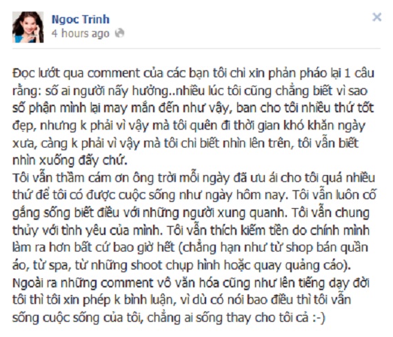 Ngọc Trinh 2013,nữ hoàng nội y,người mẫu Ngọc Trinh,Facebook sao