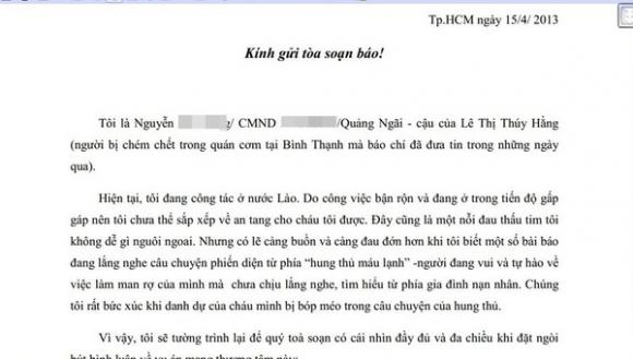 Vụ án giết người,Chém người yêu,Chém chết người