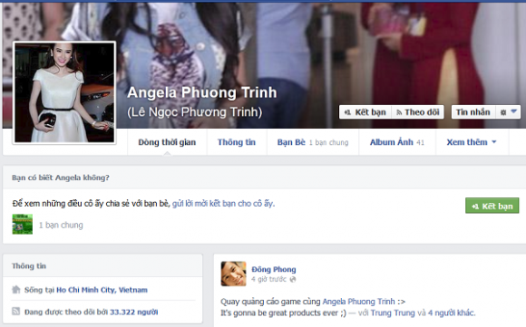 angela phương trinh 2013,bà mẹ nhí,Nữ hoàng thị phi,Facebook của sao