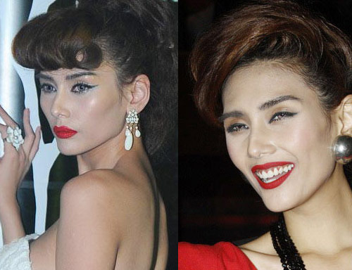 Lỗi trang điểm,Mỹ nhân việt,Lý Nhã Kỳ,Võ Hoàng Yến,Phi Thanh Vân