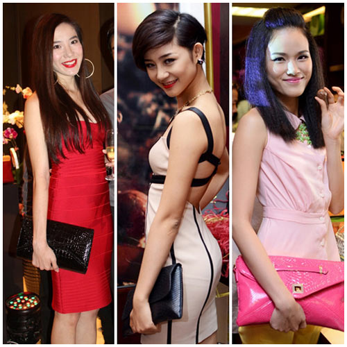 Mỹ nhân việt,Phụ kiện của sao việt,Túi nhỏ clutch,giày Christian Louboutin,túi xách Dior,huy hiệu Chanel,đồng hồ Rolex