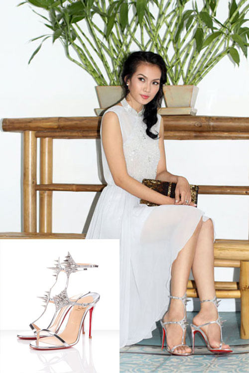 Mỹ nhân việt,Phụ kiện của sao việt,Túi nhỏ clutch,giày Christian Louboutin,túi xách Dior,huy hiệu Chanel,đồng hồ Rolex