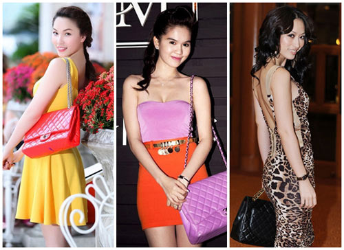 Mỹ nhân việt,Phụ kiện của sao việt,Túi nhỏ clutch,giày Christian Louboutin,túi xách Dior,huy hiệu Chanel,đồng hồ Rolex