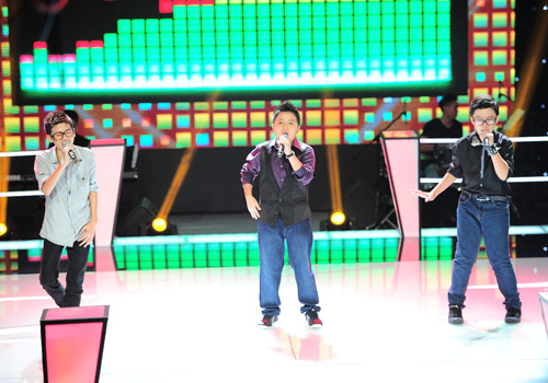 The Voice Kids Việt,Tập 2 vòng Đối đầu The Voice Kids,Nhạc sĩ Thanh Bùi,Ca sĩ Hiền Thục,Nhạc sĩ Hồ Hoài Anh,Lưu Hương Giang,Giọng hát việt nhí