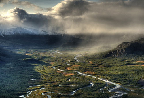 Sông Rapa ở Thụy Điển,du lịch nước ngoài,vùng Norrbotten County,Thụy Điển,cảnh quan