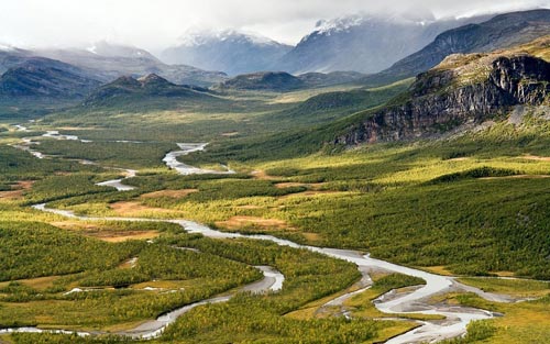 Sông Rapa ở Thụy Điển,du lịch nước ngoài,vùng Norrbotten County,Thụy Điển,cảnh quan
