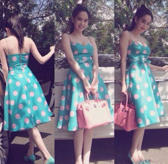 sao việt,sao việt màu xanh bạc hà,mỹ nhân việt mặc màu xanh,sao việt bikini